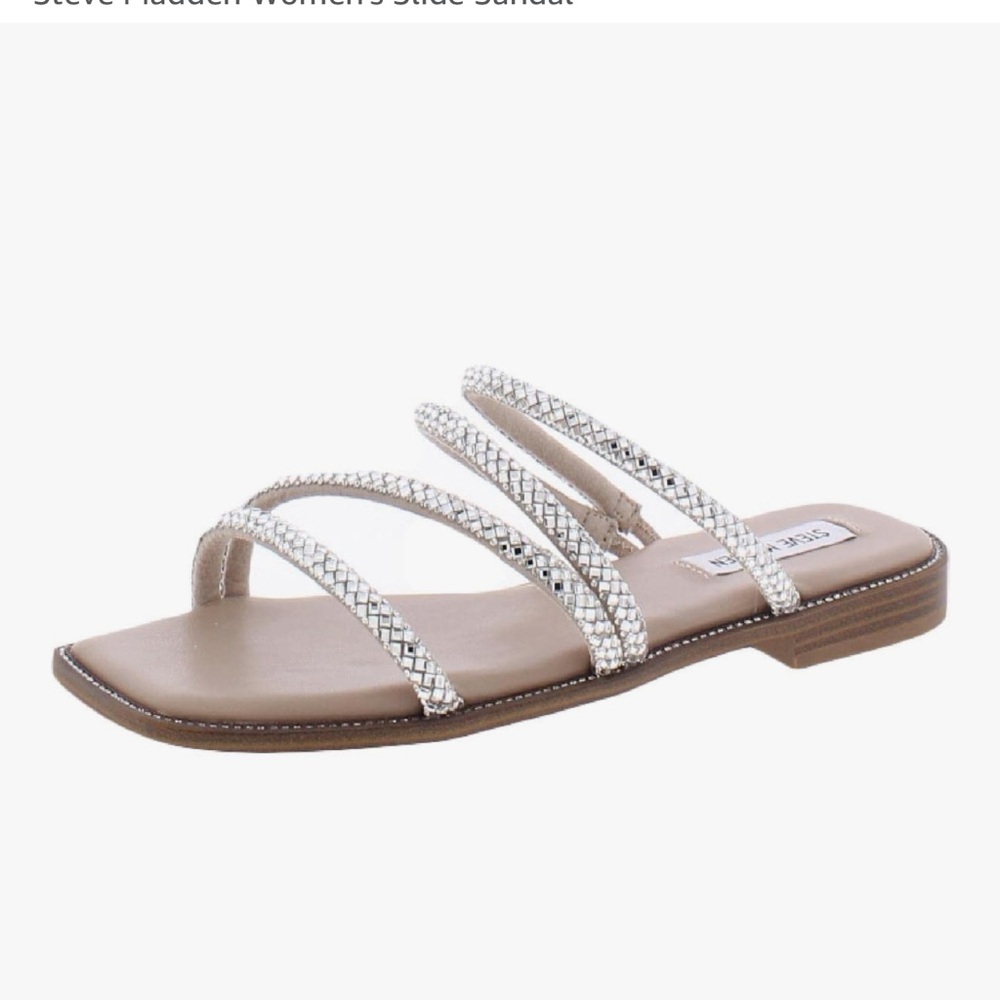 Steve Madden Women's nude / silver Sandals 8.5